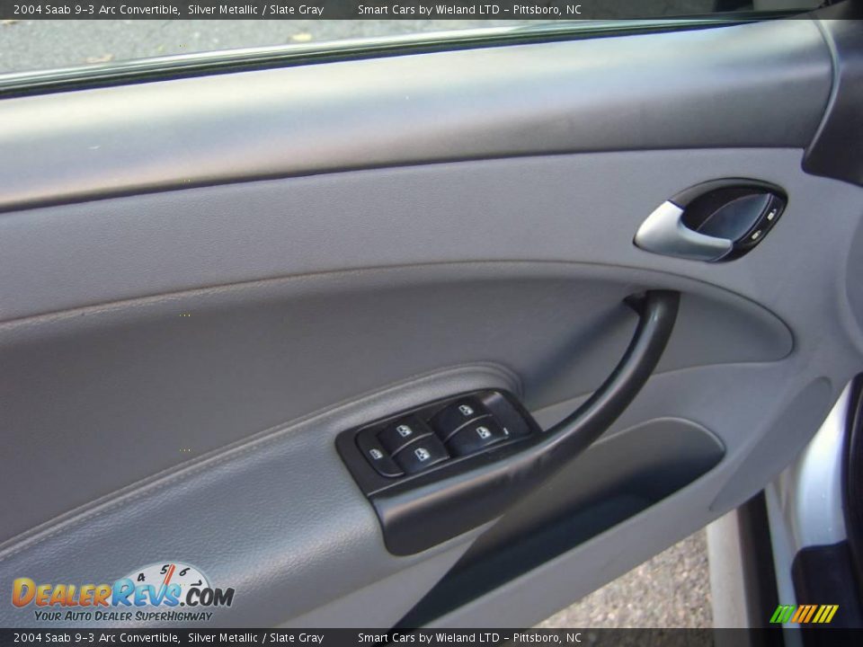 2004 Saab 9-3 Arc Convertible Silver Metallic / Slate Gray Photo #18