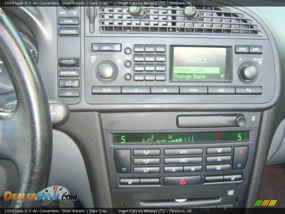 2004 Saab 9-3 Arc Convertible Silver Metallic / Slate Gray Photo #23