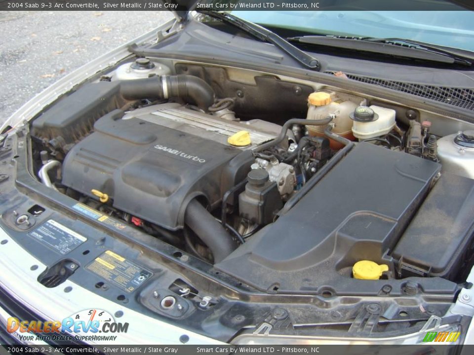 2004 Saab 9-3 Arc Convertible Silver Metallic / Slate Gray Photo #28