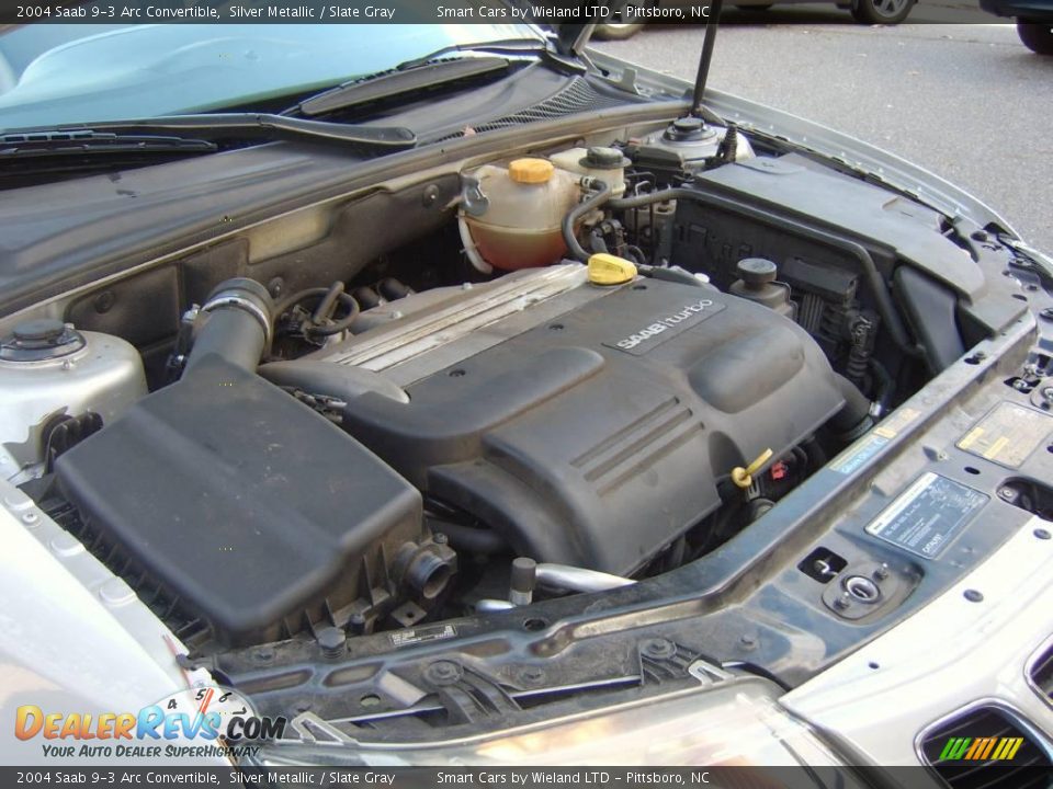 2004 Saab 9-3 Arc Convertible Silver Metallic / Slate Gray Photo #29