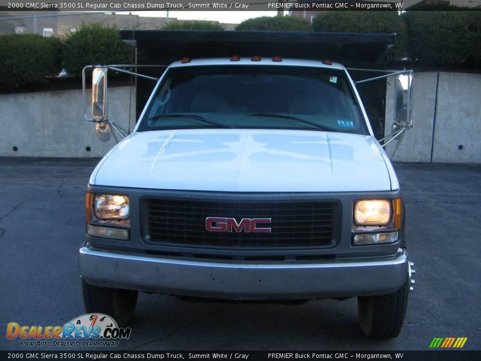 2000 GMC Sierra 3500 SL Regular Cab Chassis Dump Truck Summit White / Gray Photo #1