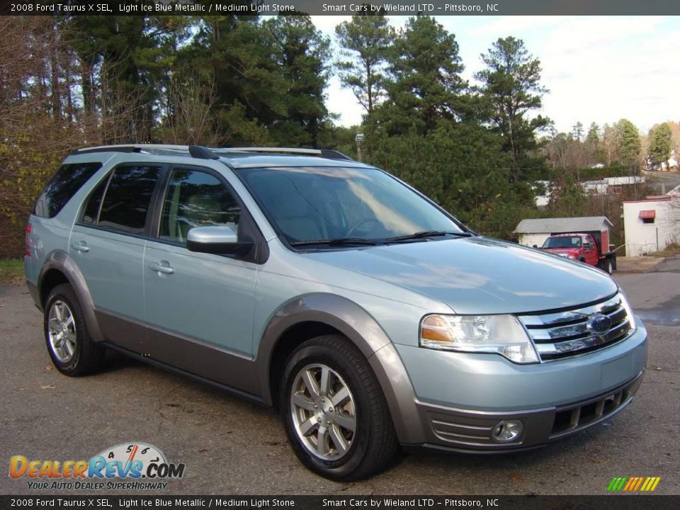 2008 Ford Taurus X SEL Light Ice Blue Metallic / Medium Light Stone Photo #3