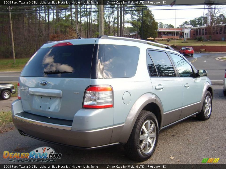 2008 Ford Taurus X SEL Light Ice Blue Metallic / Medium Light Stone Photo #5