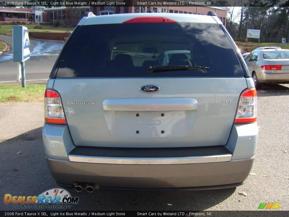 2008 Ford Taurus X SEL Light Ice Blue Metallic / Medium Light Stone Photo #6