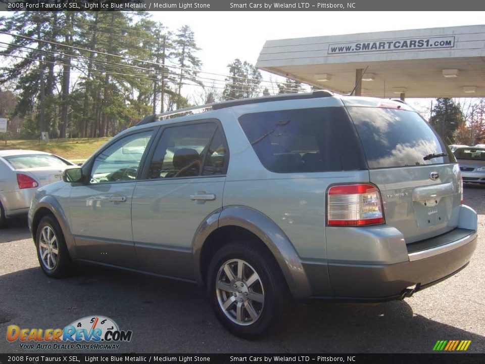 2008 Ford Taurus X SEL Light Ice Blue Metallic / Medium Light Stone Photo #7