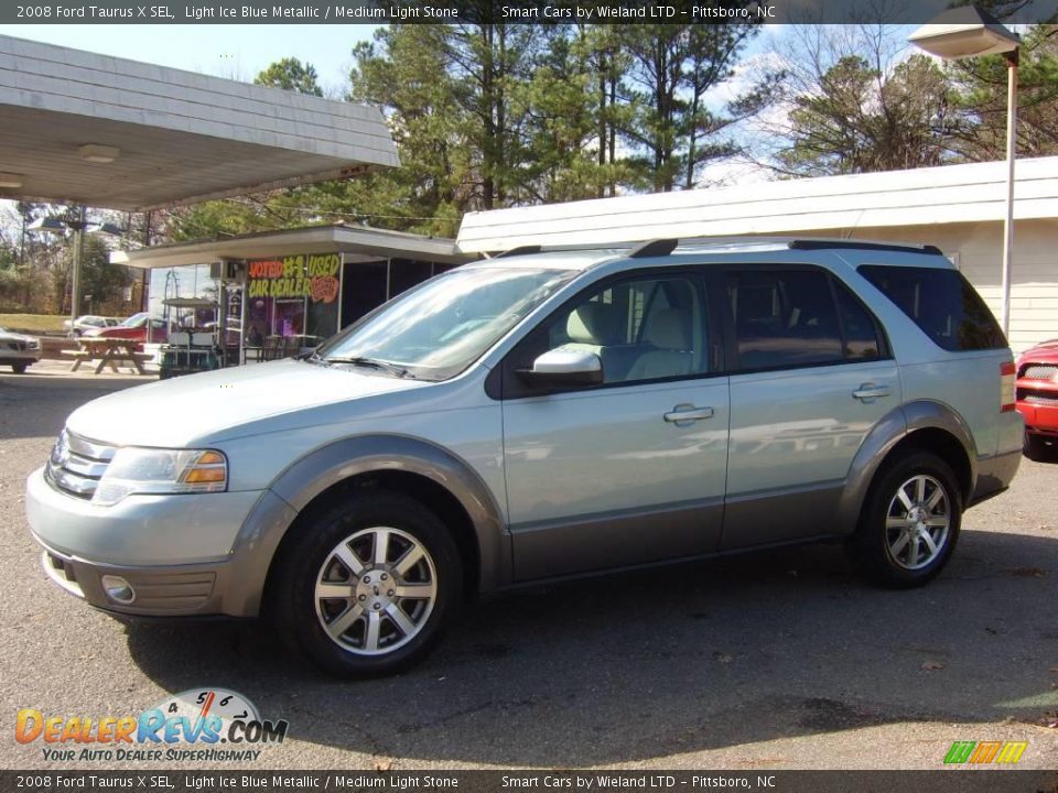 2008 Ford Taurus X SEL Light Ice Blue Metallic / Medium Light Stone Photo #8