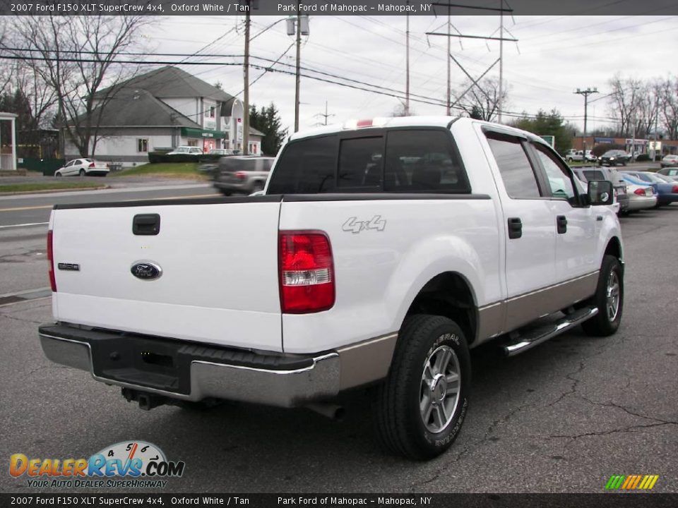 2007 Ford F150 XLT SuperCrew 4x4 Oxford White / Tan Photo #3