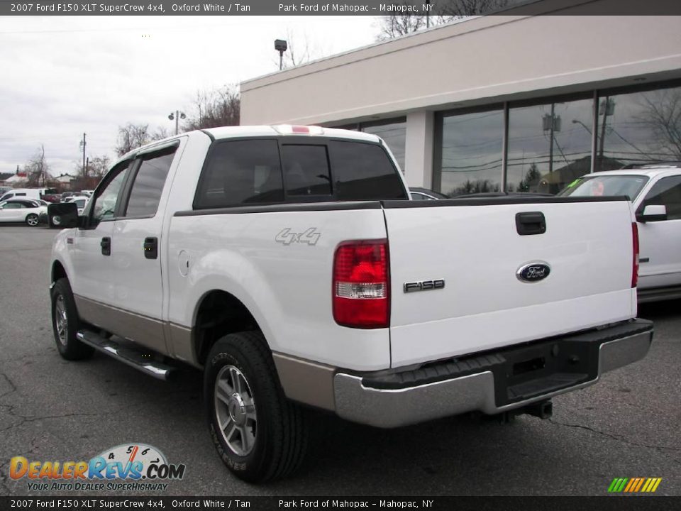 2007 Ford F150 XLT SuperCrew 4x4 Oxford White / Tan Photo #4
