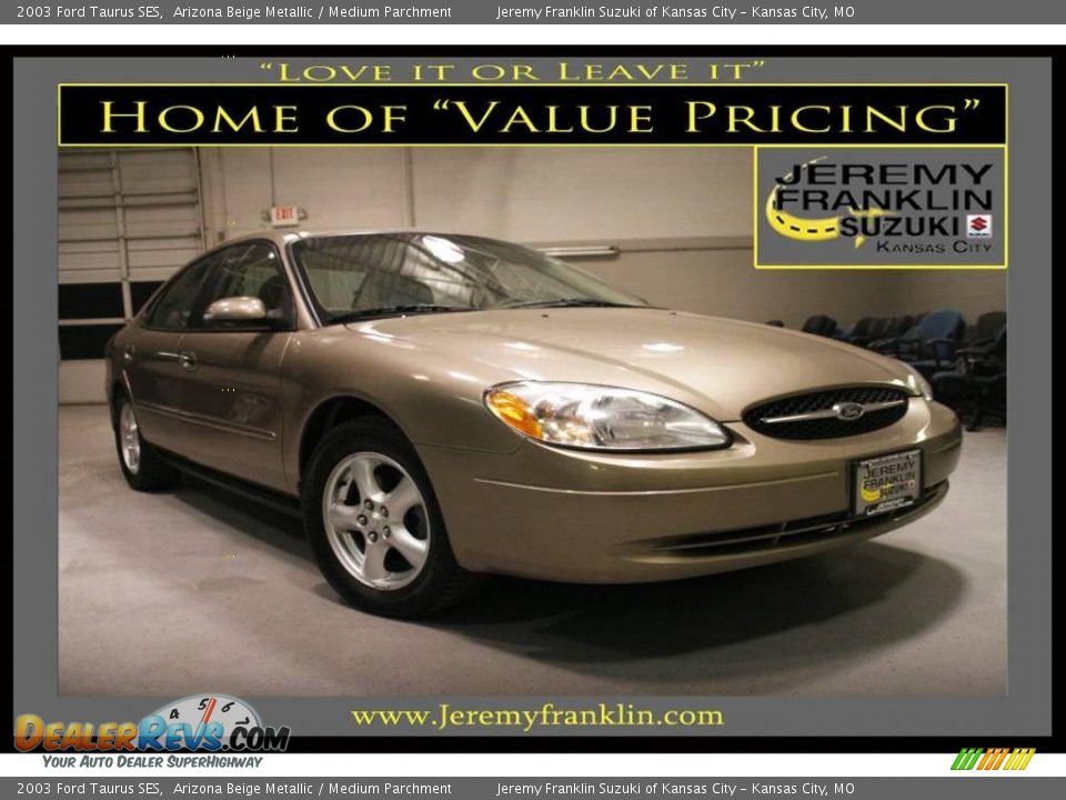 2003 Ford Taurus SES Arizona Beige Metallic / Medium Parchment Photo #1