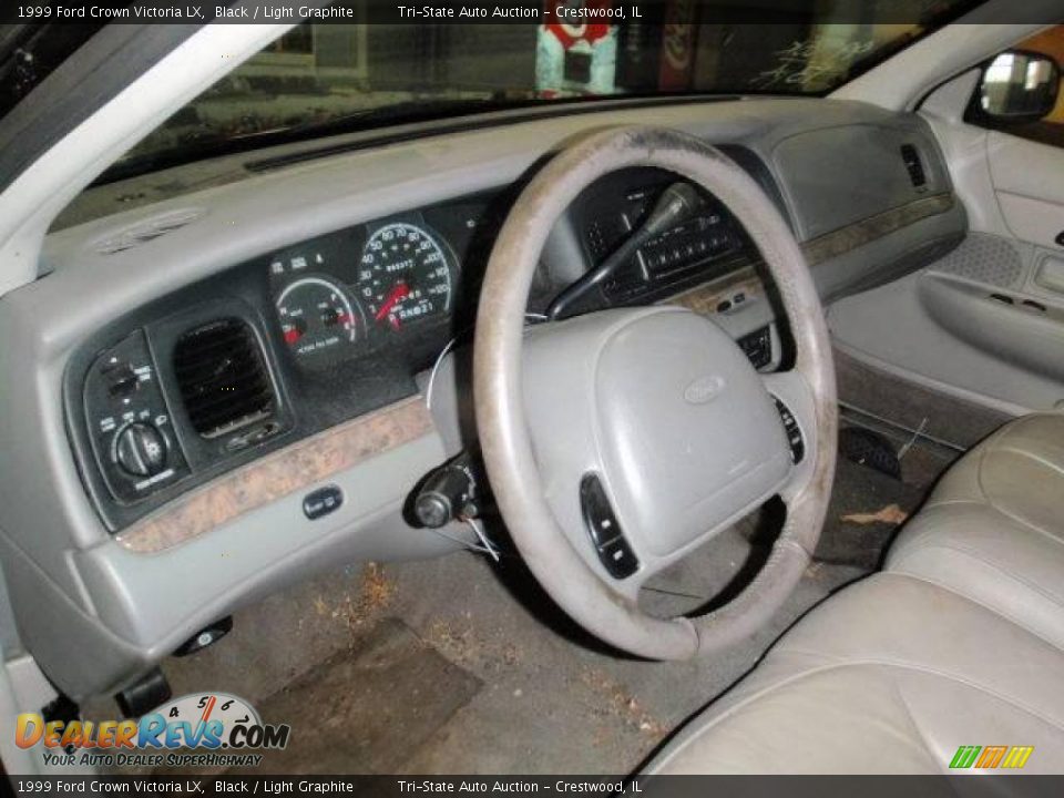 1999 Ford Crown Victoria LX Black / Light Graphite Photo #2