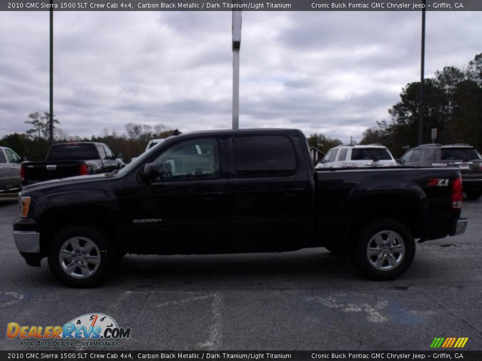 2010 GMC Sierra 1500 SLT Crew Cab 4x4 Carbon Black Metallic / Dark Titanium/Light Titanium Photo #5