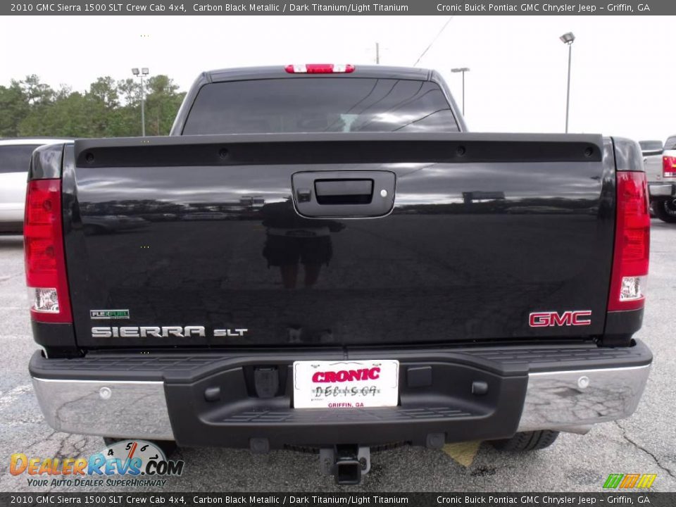 2010 GMC Sierra 1500 SLT Crew Cab 4x4 Carbon Black Metallic / Dark Titanium/Light Titanium Photo #7