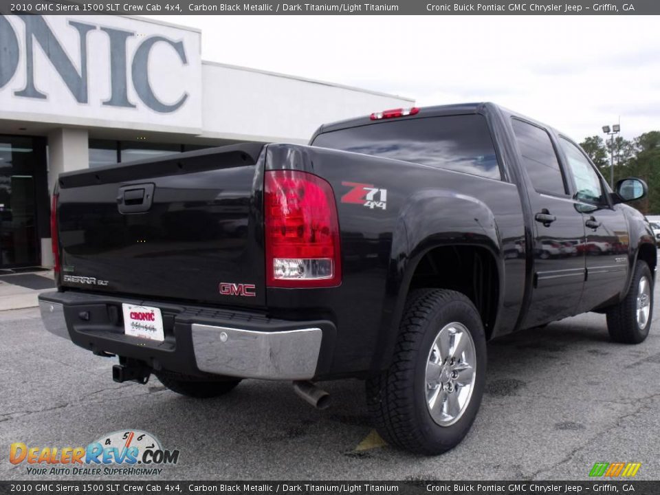 2010 GMC Sierra 1500 SLT Crew Cab 4x4 Carbon Black Metallic / Dark Titanium/Light Titanium Photo #8