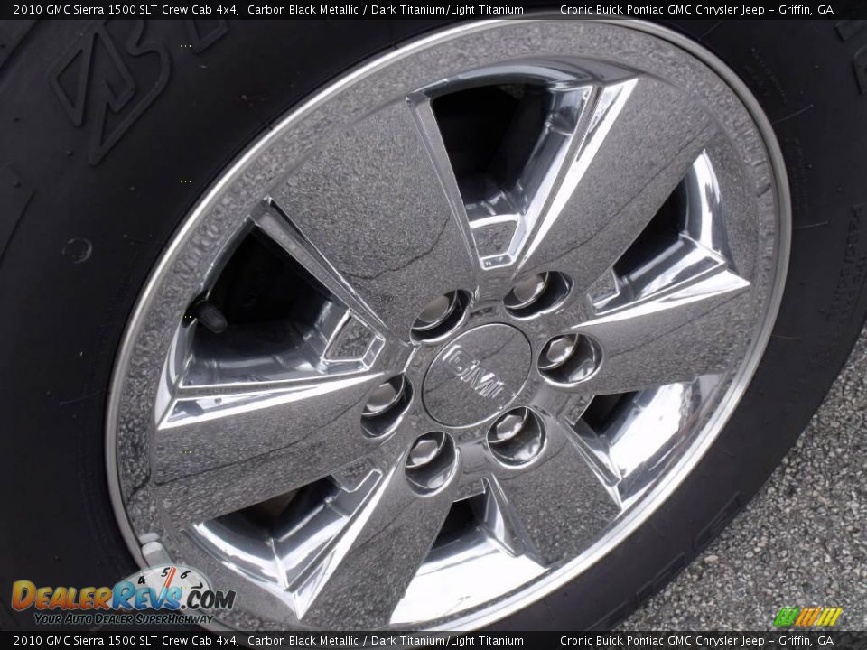 2010 GMC Sierra 1500 SLT Crew Cab 4x4 Carbon Black Metallic / Dark Titanium/Light Titanium Photo #9