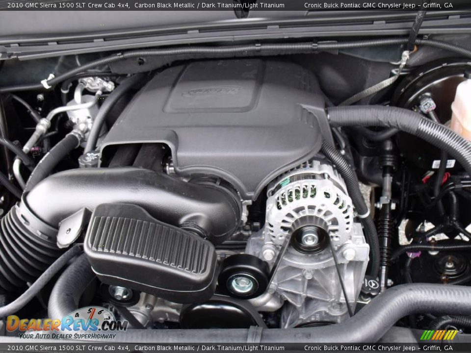 2010 GMC Sierra 1500 SLT Crew Cab 4x4 Carbon Black Metallic / Dark Titanium/Light Titanium Photo #12