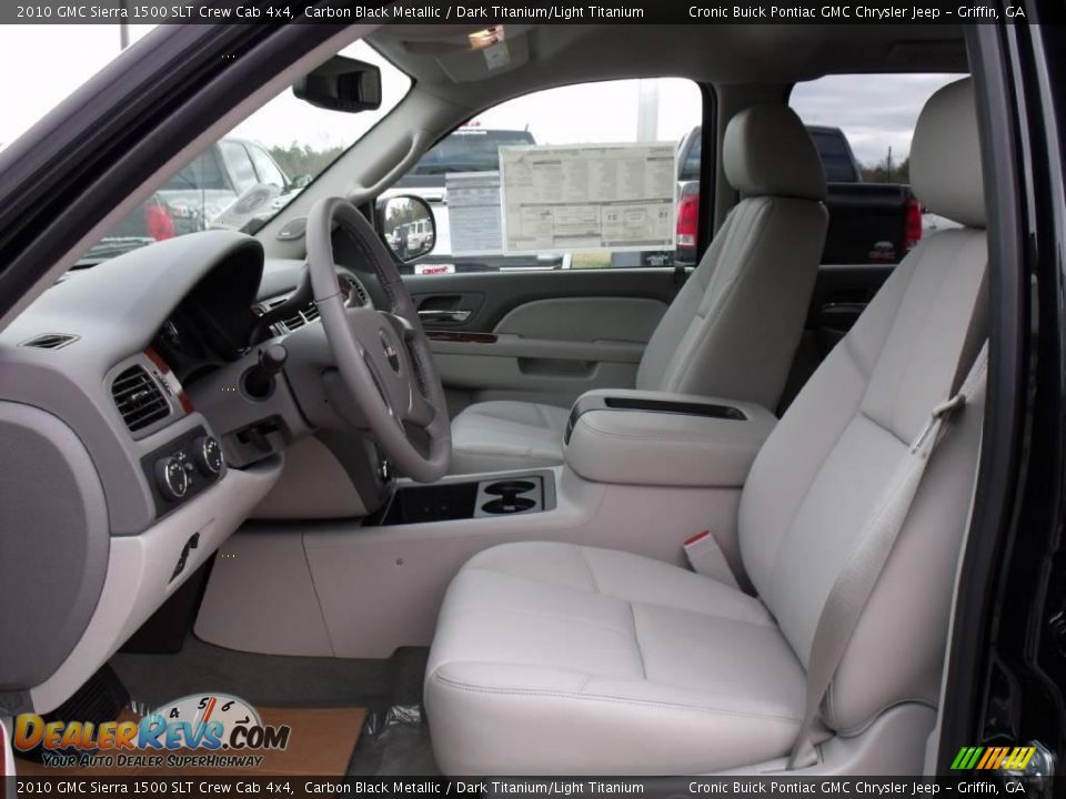 2010 GMC Sierra 1500 SLT Crew Cab 4x4 Carbon Black Metallic / Dark Titanium/Light Titanium Photo #13