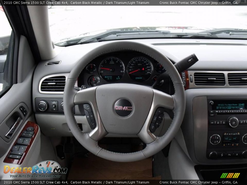 2010 GMC Sierra 1500 SLT Crew Cab 4x4 Carbon Black Metallic / Dark Titanium/Light Titanium Photo #19