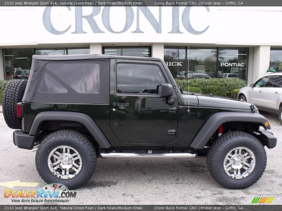 2010 Jeep Wrangler Sport 4x4 Natural Green Pearl / Dark Khaki/Medium Khaki Photo #1