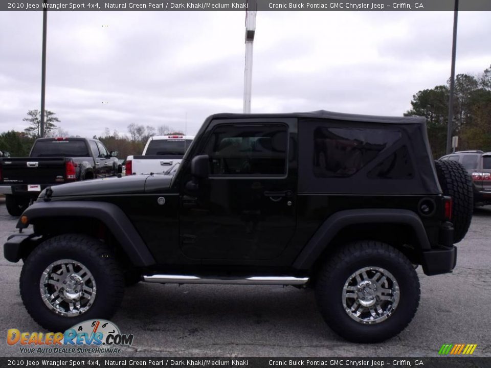 2010 Jeep Wrangler Sport 4x4 Natural Green Pearl / Dark Khaki/Medium Khaki Photo #5