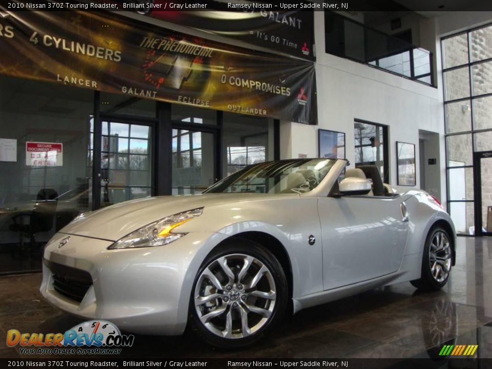 2010 Nissan 370Z Touring Roadster Brilliant Silver / Gray Leather Photo #1