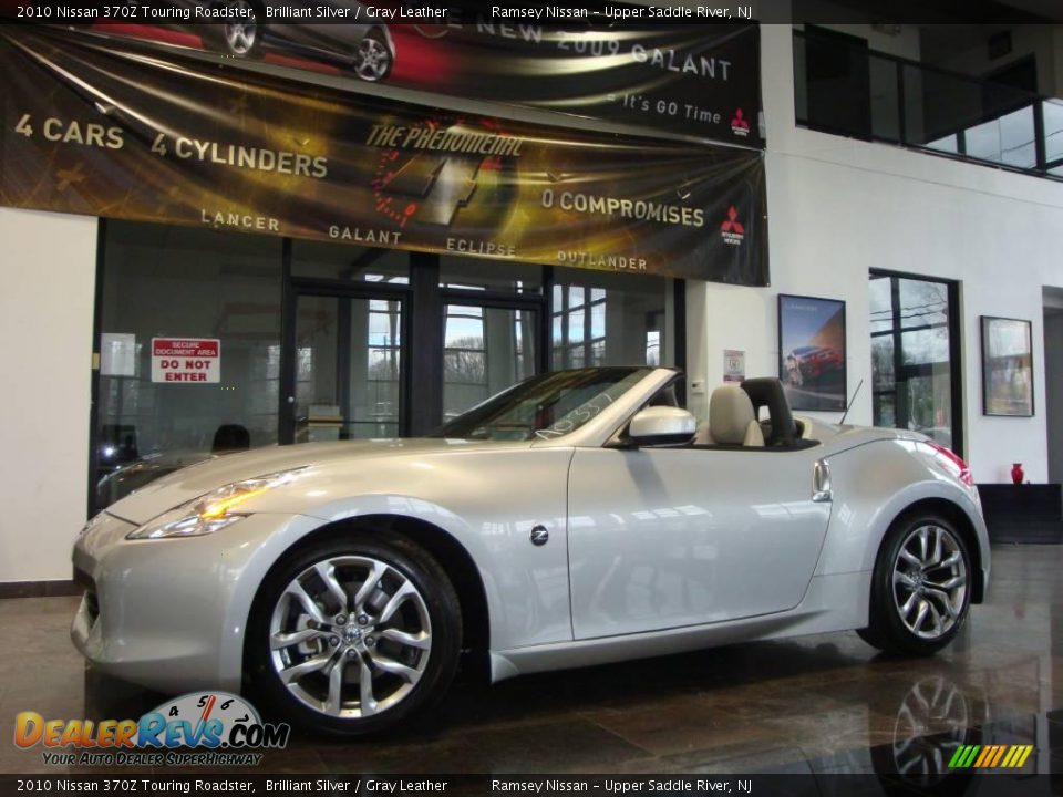 2010 Nissan 370Z Touring Roadster Brilliant Silver / Gray Leather Photo #4