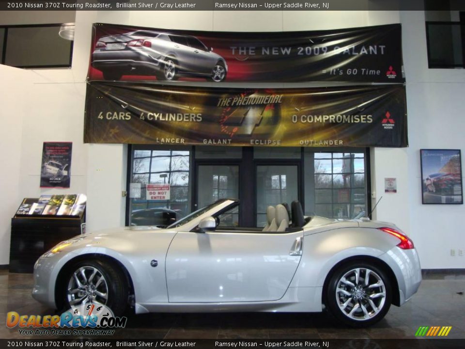 2010 Nissan 370Z Touring Roadster Brilliant Silver / Gray Leather Photo #5