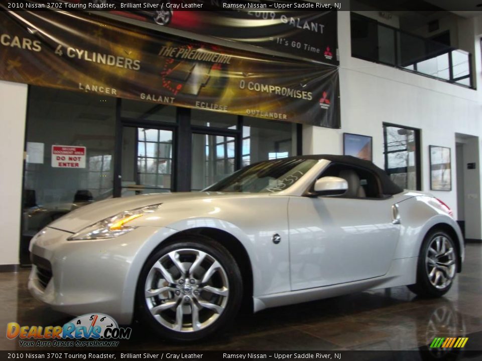 2010 Nissan 370Z Touring Roadster Brilliant Silver / Gray Leather Photo #14