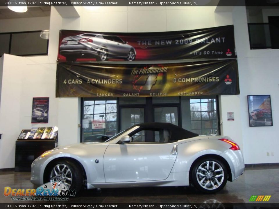2010 Nissan 370Z Touring Roadster Brilliant Silver / Gray Leather Photo #15