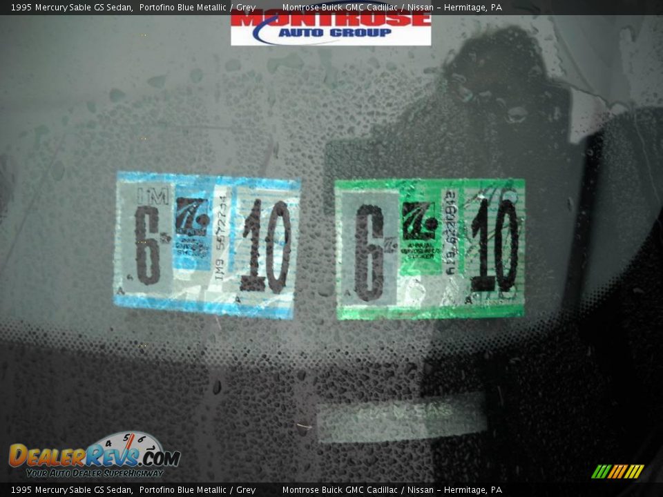1995 Mercury Sable GS Sedan Portofino Blue Metallic / Grey Photo #17