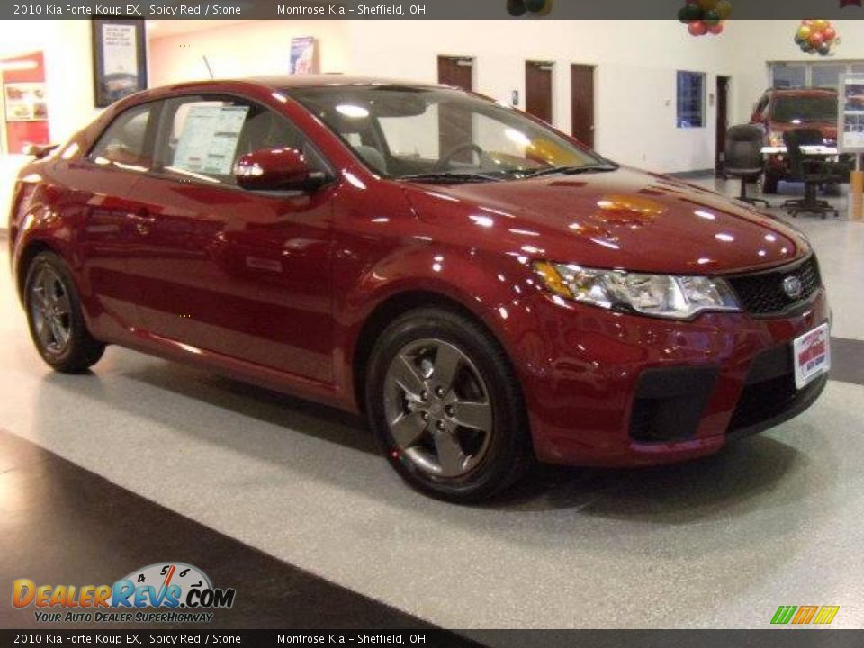 2010 Kia Forte Koup EX Spicy Red / Stone Photo #8