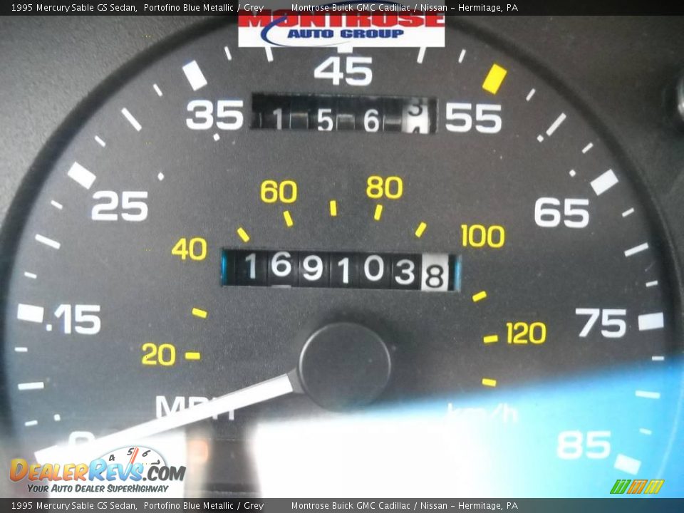 1995 Mercury Sable GS Sedan Portofino Blue Metallic / Grey Photo #30