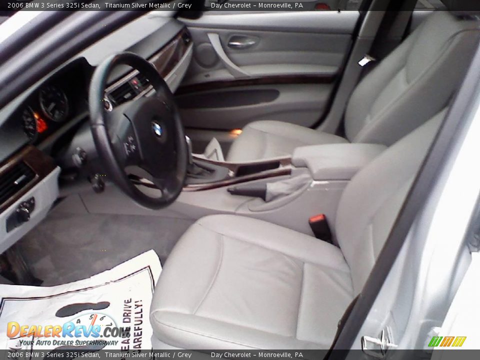 2006 BMW 3 Series 325i Sedan Titanium Silver Metallic / Grey Photo #7