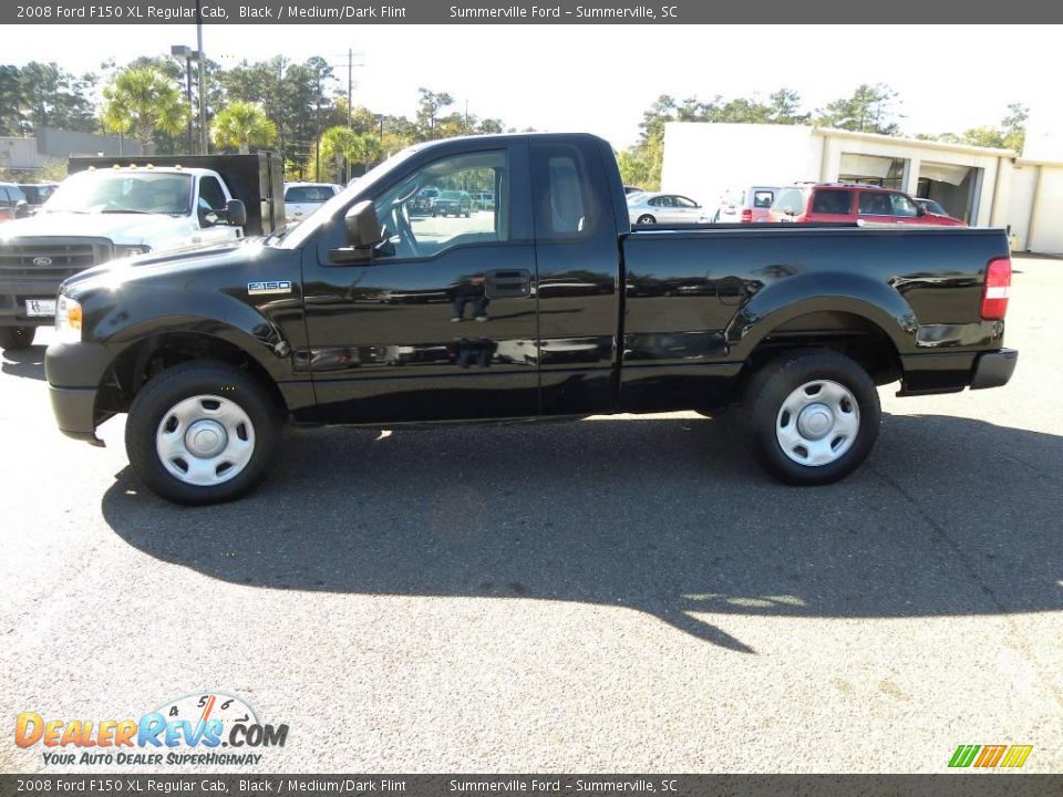 2008 Ford F150 XL Regular Cab Black / Medium/Dark Flint Photo #2