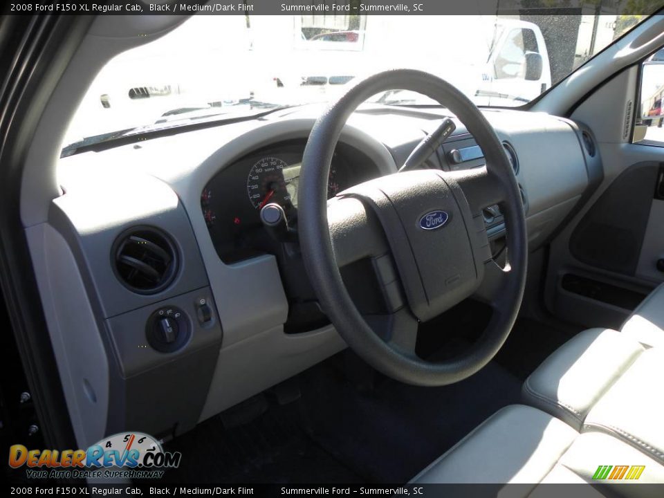 2008 Ford F150 XL Regular Cab Black / Medium/Dark Flint Photo #3