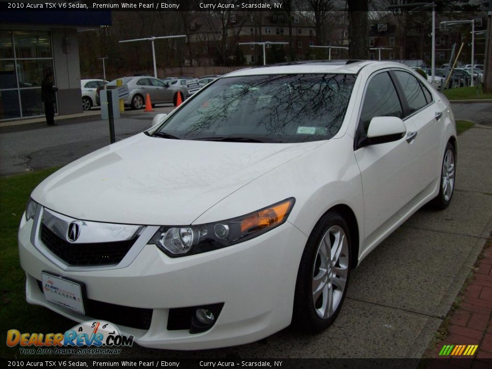2010 Acura TSX V6 Sedan Premium White Pearl / Ebony Photo #2