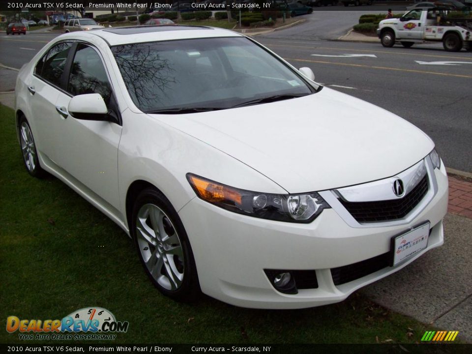 2010 Acura TSX V6 Sedan Premium White Pearl / Ebony Photo #4