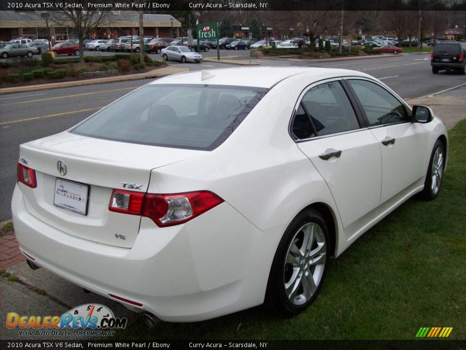 2010 Acura TSX V6 Sedan Premium White Pearl / Ebony Photo #5