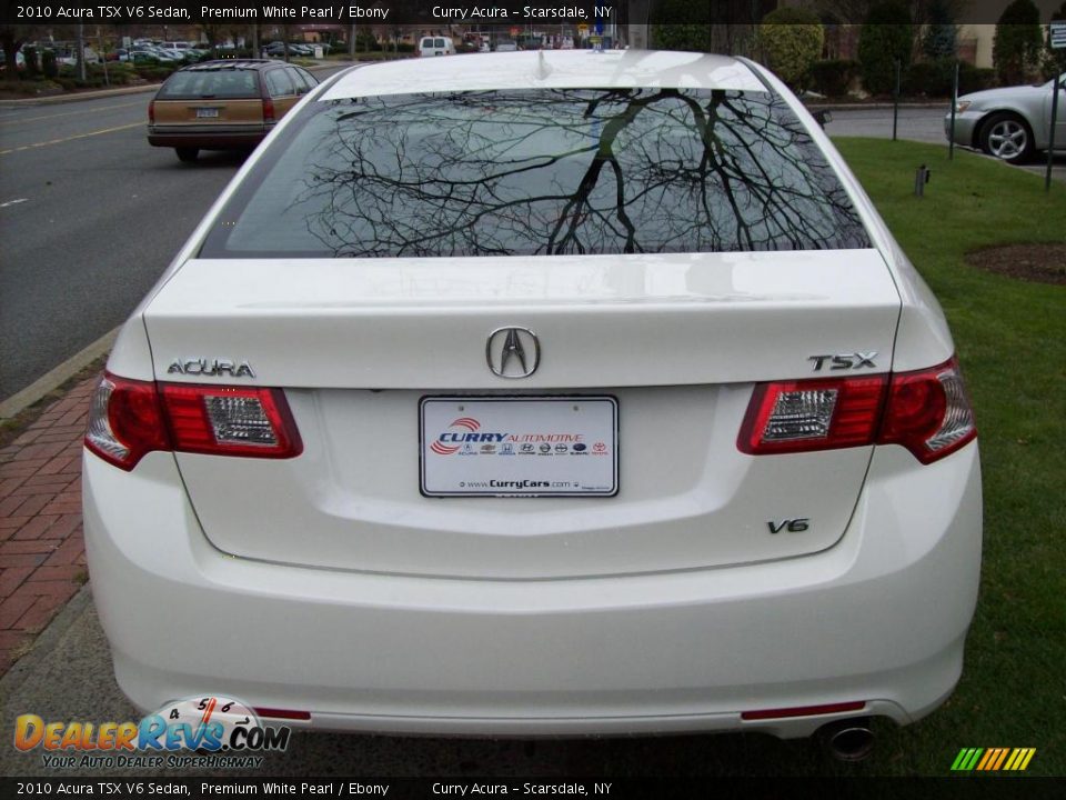 2010 Acura TSX V6 Sedan Premium White Pearl / Ebony Photo #6