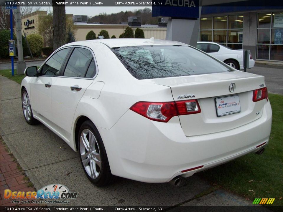 2010 Acura TSX V6 Sedan Premium White Pearl / Ebony Photo #7