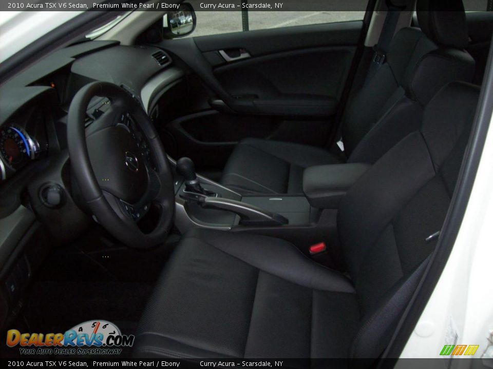 2010 Acura TSX V6 Sedan Premium White Pearl / Ebony Photo #8