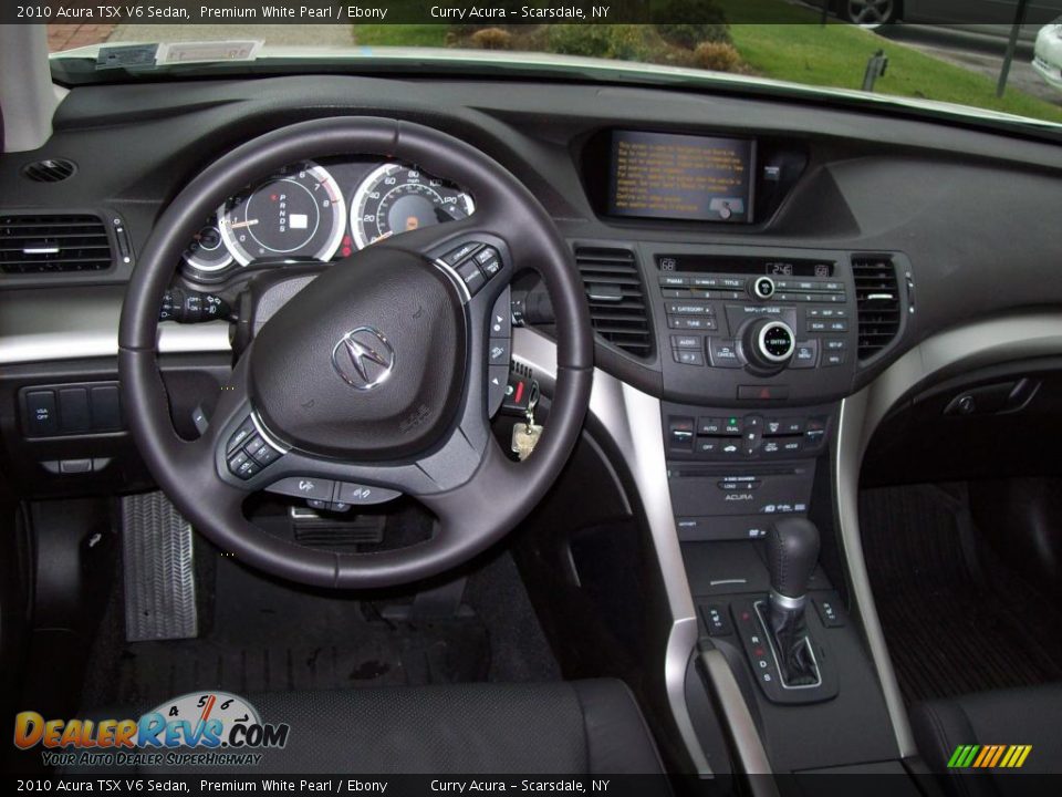 2010 Acura TSX V6 Sedan Premium White Pearl / Ebony Photo #14