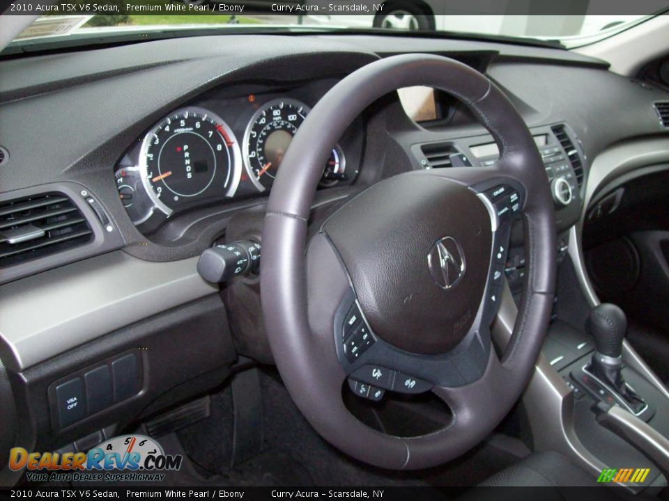2010 Acura TSX V6 Sedan Premium White Pearl / Ebony Photo #15