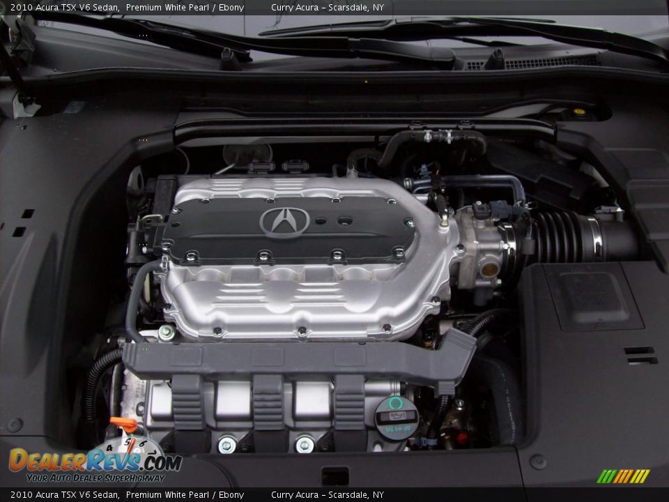 2010 Acura TSX V6 Sedan Premium White Pearl / Ebony Photo #24