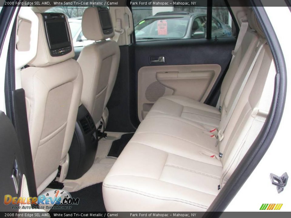 2008 Ford Edge SEL AWD White Sand Tri-Coat Metallic / Camel Photo #6