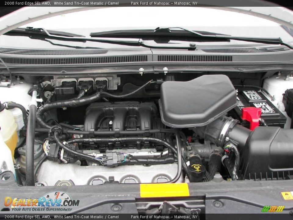 2008 Ford Edge SEL AWD White Sand Tri-Coat Metallic / Camel Photo #8