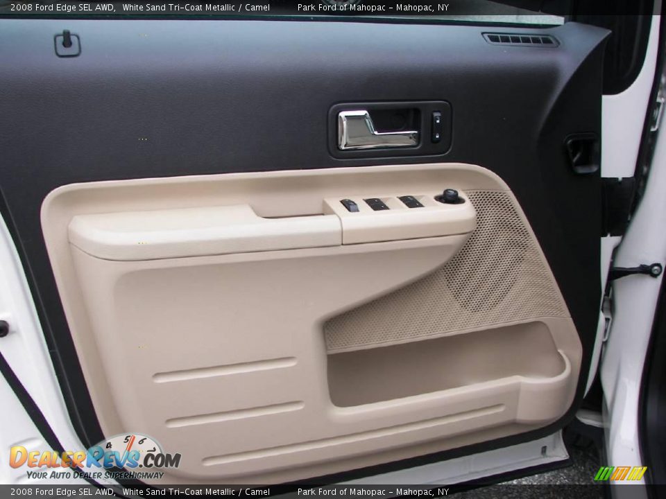 2008 Ford Edge SEL AWD White Sand Tri-Coat Metallic / Camel Photo #11