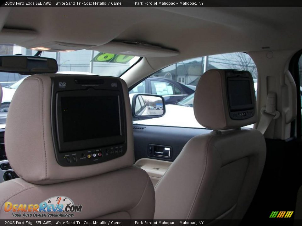 2008 Ford Edge SEL AWD White Sand Tri-Coat Metallic / Camel Photo #12