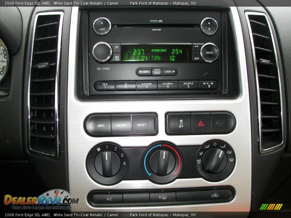 2008 Ford Edge SEL AWD White Sand Tri-Coat Metallic / Camel Photo #15