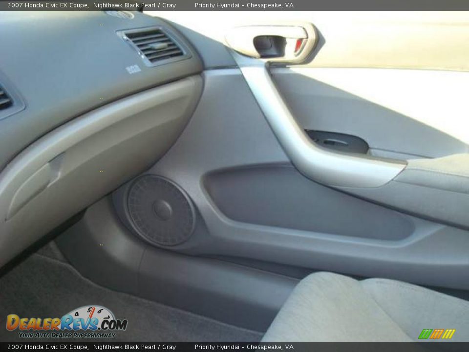 2007 Honda Civic EX Coupe Nighthawk Black Pearl / Gray Photo #14
