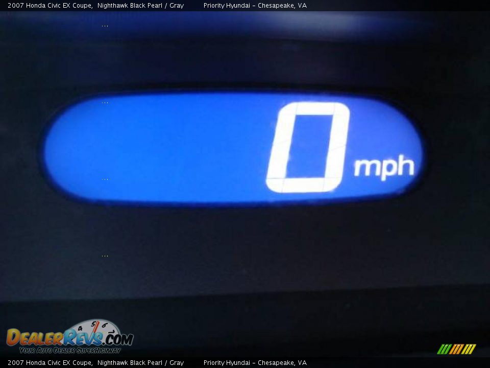 2007 Honda Civic EX Coupe Nighthawk Black Pearl / Gray Photo #16